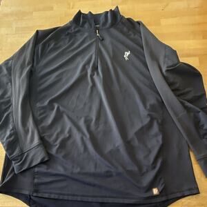 Ashworth Men’s Navy 1/4 Zip Long Sleeve Mock Neck Golf Pullover Top L